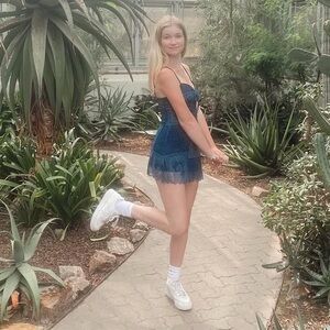 URBAN OUTFITTERS ELODIE PRINTED MESH MINI DRESS